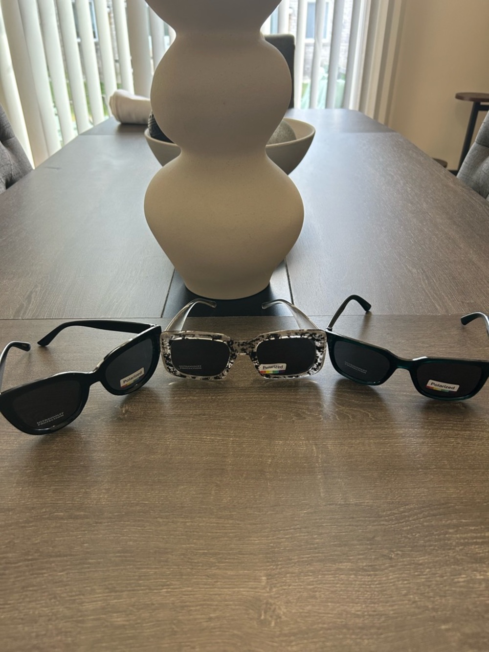 Three Pairs Of Women's Sunglasses - Black, Green & Tortoiseshell Bundle